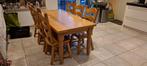 Eiken Eetkamertafel met 6 stoelen, Huis en Inrichting, Ophalen, Gebruikt, Licht Eiken - Massief, 4 tot 6 stoelen