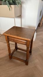 Vintage houten vierkant planten  / bijzettafel, Ophalen of Verzenden