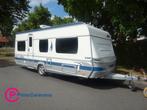 Fendt Diamant 550TG Enkele Bedden + Mover+ Airco, Caravans en Kamperen, Caravans, Schokbreker, 7 tot 8 meter, Bedrijf, Fendt