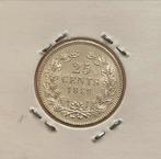 25 cent 1889 UNC, Postzegels en Munten, Munten | Nederland, Koning Willem III, Zilver, 25 cent, Ophalen of Verzenden