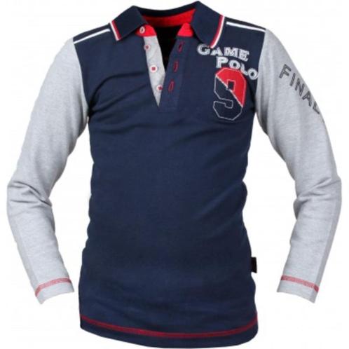 Blauw/grijze Red Horse Brooklyn jongens polo maat 104 en 140, Dieren en Toebehoren, Paardrijkleding, Nieuw, Kinderen, Bovenkleding