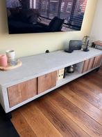 Tv-Meubel BM 0123 Max Toff - Betonlook met Houten Lades, Huis en Inrichting, Kasten | Televisiemeubels, Ophalen, Overige materialen