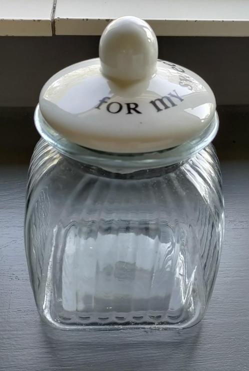 Glazen snoeppot voorraadpot, Antiek en Kunst, Curiosa en Brocante, Ophalen of Verzenden