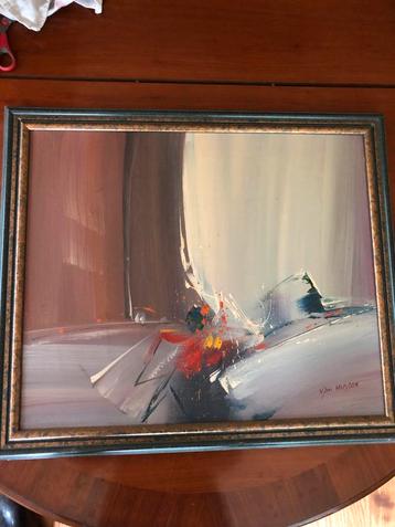 Prachtige Van Hussen Abstract Schilderijen (2 stuks) beschikbaar voor biedingen