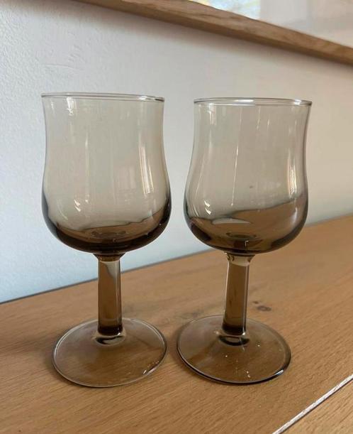 Vintage Luminarc France Rookglas Glazen - Set van 2, Antiek en Kunst, Antiek | Glas en Kristal, Ophalen