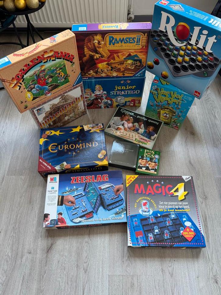 Bordspellen | 12 stuks | set prijs 125,00, Hobby en Vrije tijd, Gezelschapsspellen | Bordspellen, Zo goed als nieuw, Een of twee spelers