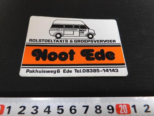 sticker taxi noot ede rolstoeltaxi's & groepsvervoer, Verzamelen, Stickers, Zo goed als nieuw, Bedrijf of Vereniging, Ophalen