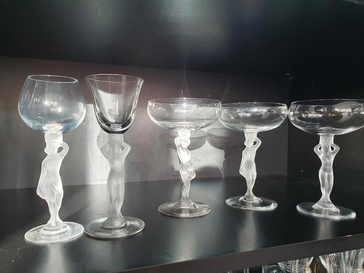 Art Deco Lalique Stijl Glazen Set, Antiek en Kunst, Antiek | Glas en Kristal, Ophalen of Verzenden