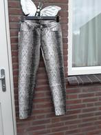 NIEUW! Luxe slankprint broek van R JEANS, S SUPER STRETCH, Kleding | Dames, Broeken en Pantalons, Nieuw, Beige, Lang, Maat 36 (S)