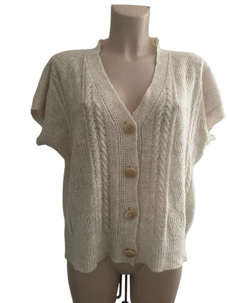 Nukus vest wit S, Kleding | Dames, Truien en Vesten, Zo goed als nieuw, Maat 36 (S), Wit, Ophalen of Verzenden