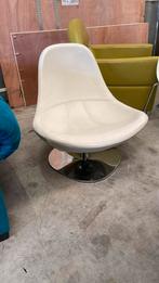 Ikea wit leren draaistoel, Huis en Inrichting, Fauteuils, Ophalen of Verzenden, Gebruikt, Leer