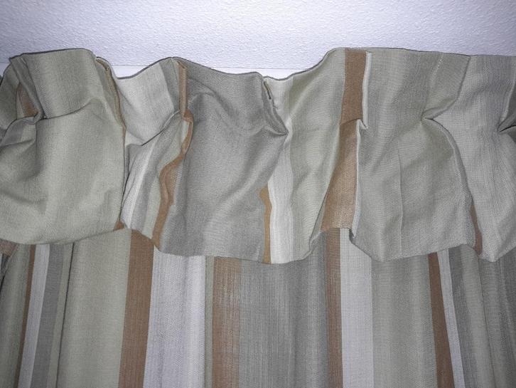 Schitterend vintage retro gestreept kamer hoog gordijn, Huis en Inrichting, Stoffering | Gordijnen en Lamellen, Zo goed als nieuw