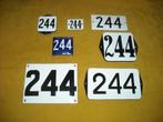 oud emaille huisnummer 244 ook 245 246 247 248 249 250 251 2, Antiek en Kunst, Antiek | Emaille, Ophalen of Verzenden