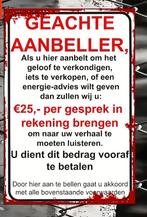 Bordje verkoop aan de deur, Ophalen of Verzenden, Nieuw