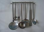 Vintage Gero Zilmeta 8-delig lepelrek wandrek trosje, Huis en Inrichting, Keuken | Bestek, Gebruikt, Ophalen of Verzenden, Rvs of Chroom