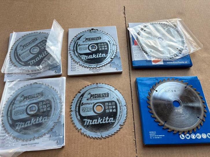Zaagbladen Makita & Ecotools - 6stuks, Doe-het-zelf en Verbouw, Gereedschap | Zaagmachines, Gebruikt, Cirkelzaag, 1200 watt of meer