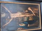 Kruisiging van Jezus Christus op de Calvarieberg., Antiek en Kunst, Kunst | Schilderijen | Klassiek, Ophalen