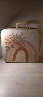 Uniek lieflijk vintage regenboog koffer upcycle, Ophalen of Verzenden, Zo goed als nieuw