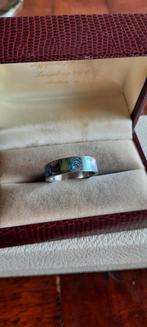 Vintage  ring  zilver met abalone,parelmoer, mother of pearl, 19 tot 20, Ophalen of Verzenden, Zo goed als nieuw, Dame