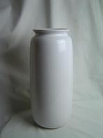 Vintage witte grote aardewerk vaas Scheurich 505-35, Gebruikt, Wit, Aardewerk of Porselein, Ophalen of Verzenden