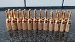 Audio gold plated banaan stekkers audio pluggen, Ophalen of Verzenden, Nieuw, Minder dan 2 meter