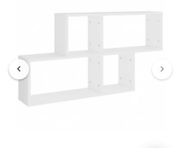 Wandschap 100x18x53 cm wit beschikbaar voor biedingen