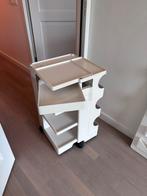 Joe Colombo | Vintage trolley | Wit, Huis en Inrichting, Kasten | Ladekasten, Ophalen, Gebruikt, 50 tot 100 cm, Minder dan 100 cm