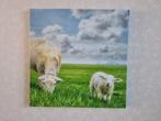 Canvas schilderij met schapen, Ophalen, 50 tot 75 cm, Overige typen, Zo goed als nieuw