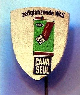 CA-VA seul zelfglanzende was blik misdruk speldje( L_061 ), Verzamelen, Speldjes, Pins en Buttons, Zo goed als nieuw, Speldje of Pin