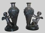 Auguste Moreau bronzen vazen., Antiek en Kunst, Antiek | Koper en Brons, Ophalen, Brons