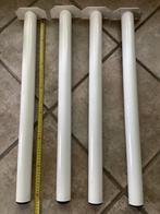 Set 4 witte tafelpoten, metaal, Tafelpoot, Minder dan 50 cm, Gebruikt, 50 tot 100 cm