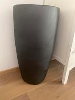 Handgemaakte antraciet aardewerken plantenbakken 2 stuks, 40 cm of meer, Rond, Binnen, Ophalen of Verzenden
