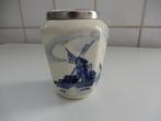 Delfts Blauw lepelvaasje, afbeelding molentje, gemerkt, Antiek en Kunst, Ophalen of Verzenden