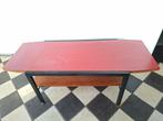 60s salontafel omkeerbaar blad, Ophalen, 50 tot 100 cm, Zo goed als nieuw, Minder dan 50 cm