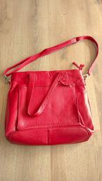 Rood leren tas, Sieraden, Tassen en Uiterlijk, Tassen | Schoudertassen, Ophalen of Verzenden, Zo goed als nieuw, Rood, Leer