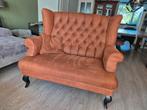 Camel Loveseat met Capitonnage, Huis en Inrichting, Fauteuils, Ophalen, Gebruikt, Klassiek, 100 tot 125 cm
