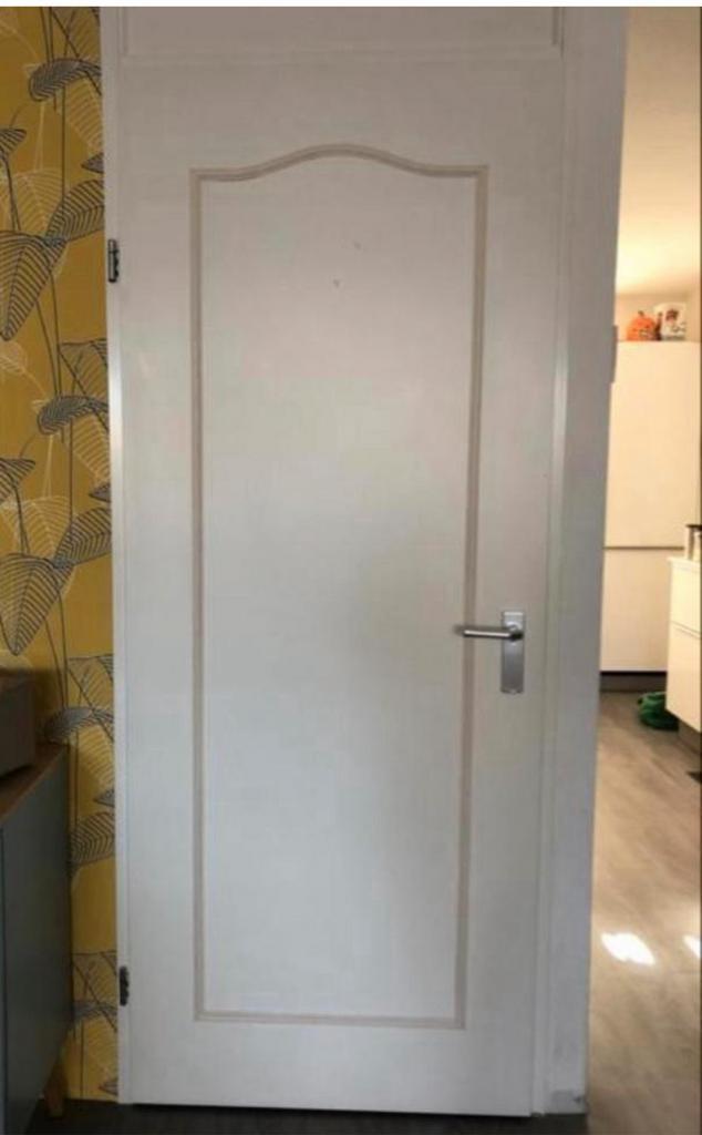 Opdek deuren, standaard met tierelantijn, 211,5 x 85 IZGST !, Doe-het-zelf en Verbouw, Deuren en Horren, Zo goed als nieuw, Binnendeur