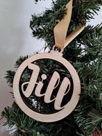 Houten kerstbal met naam, Diversen, Kerst, Ophalen of Verzenden, Nieuw
