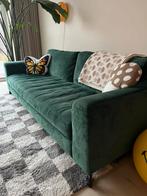 Groene Velvet Bank - Stijlvol & Comfortabel - 230cm breed, Ophalen, Driepersoons, 75 tot 100 cm, Zo goed als nieuw