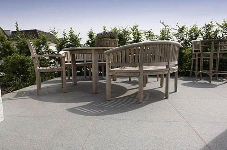 tuintegels Grijs Graniet 100x100x3 cm € 54,95 p/m2, Tuin en Terras, Tegels en Klinkers, Nieuw, Terrastegels, Natuursteen, Ophalen