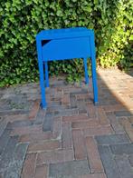 Metalen IKEA Nachtkastje - Blauw, Huis en Inrichting, Slaapkamer | Nachtkastjes, Ophalen, Gebruikt, Minder dan 45 cm, Metaal of Aluminium