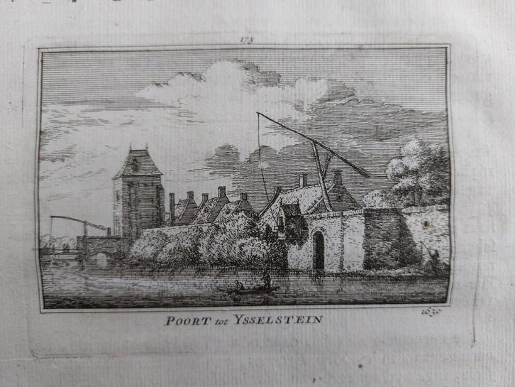 175 / Poort tot Ysselstein - IJsselstein, Antiek en Kunst, Kunst | Etsen en Gravures, Ophalen of Verzenden