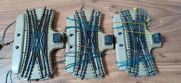  Vintage Märklin M-Kruiswissel -Rails elektrisch middenrail. beschikbaar voor biedingen