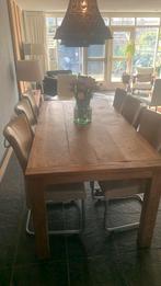 Eetkamertafel met 6 stoelen, 4 tot 6 stoelen, Gebruikt, Ophalen