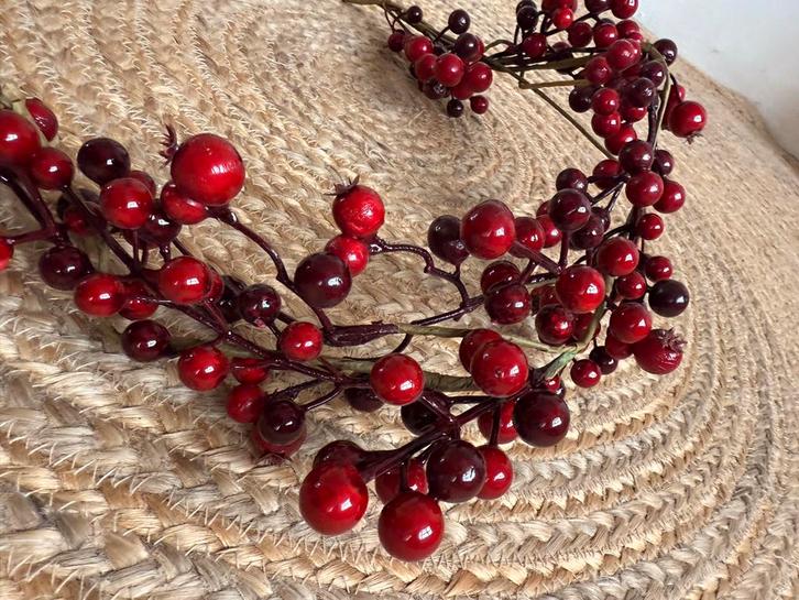 Kerstdecoratie Rode Takjes - 2 Stuks, Huis en Inrichting, Woonaccessoires | Kransen, Zo goed als nieuw, Ophalen of Verzenden