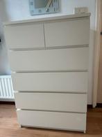 Witte MALM ladekast, Ophalen, 50 tot 100 cm, Zo goed als nieuw, 3 of 4 laden