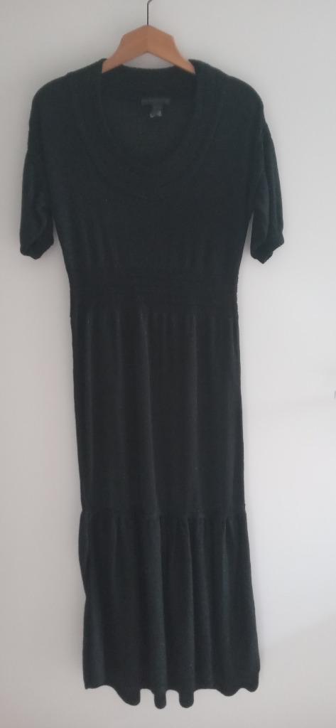 MNG Collection zwarte viscose jurk met glitters, maat M, Kleding | Dames, Jurken, Nieuw, Maat 38/40 (M), Zwart, Onder de knie