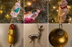 Vintage oude kerst ornamenten kerstballen mercury glas, Diversen, Kerst, Ophalen of Verzenden, Gebruikt