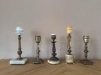 Vintage lampenvoet tafellamp koper messing marmer onyx, Huis en Inrichting, Lampen | Tafellampen, Ophalen of Verzenden, Zo goed als nieuw