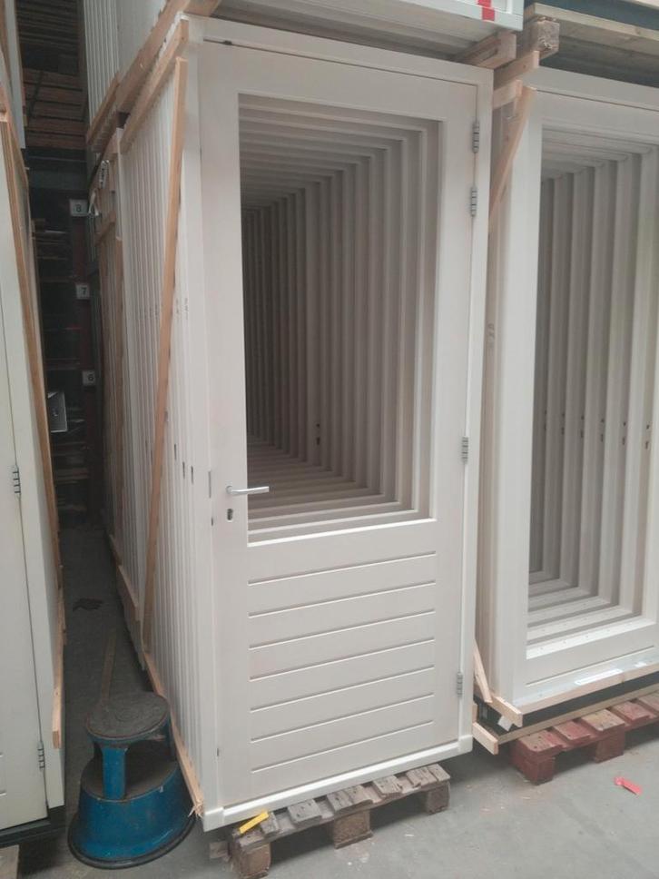 Kozijn met achterdeur hardhout, Doe-het-zelf en Verbouw, Deuren en Horren, Nieuw, Buitendeur, 215 cm of meer, 100 tot 120 cm, Hout